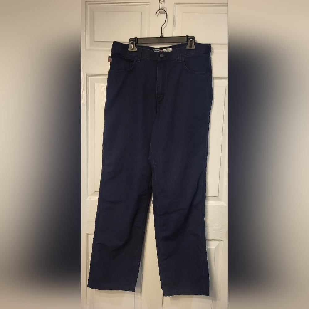 Carhartt Blue Loose Fit Cat 2 Fr Denim Pants Size 36x34 Like New